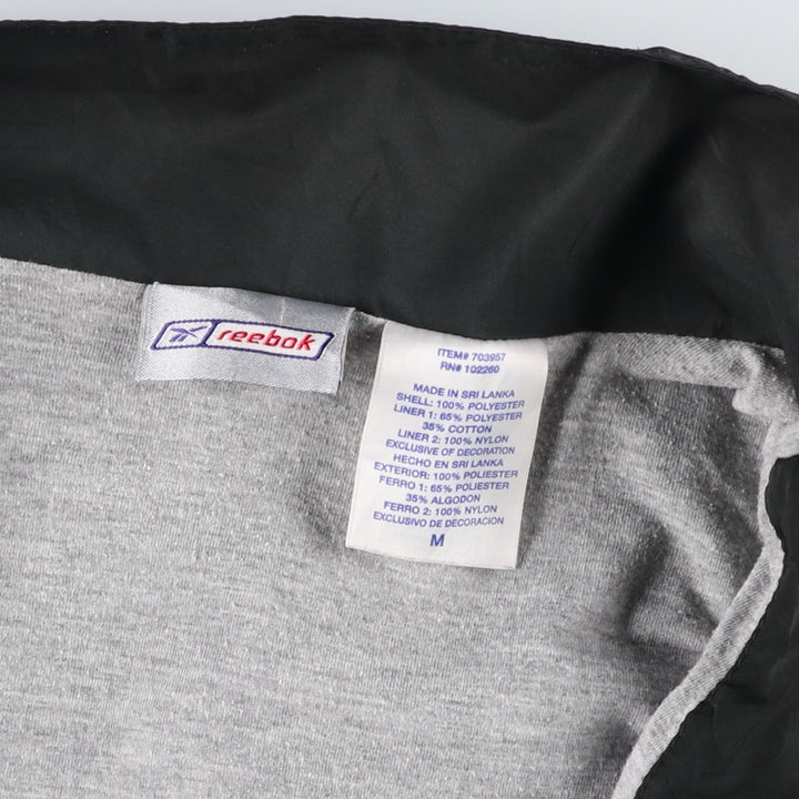 00s~ Reebok Windbreaker Men's M size polyester black type Vintage Second Hand