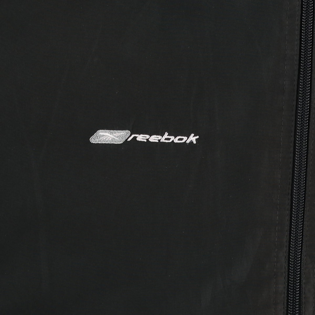 00s~ Reebok Windbreaker Men's M size polyester black type Vintage Second Hand