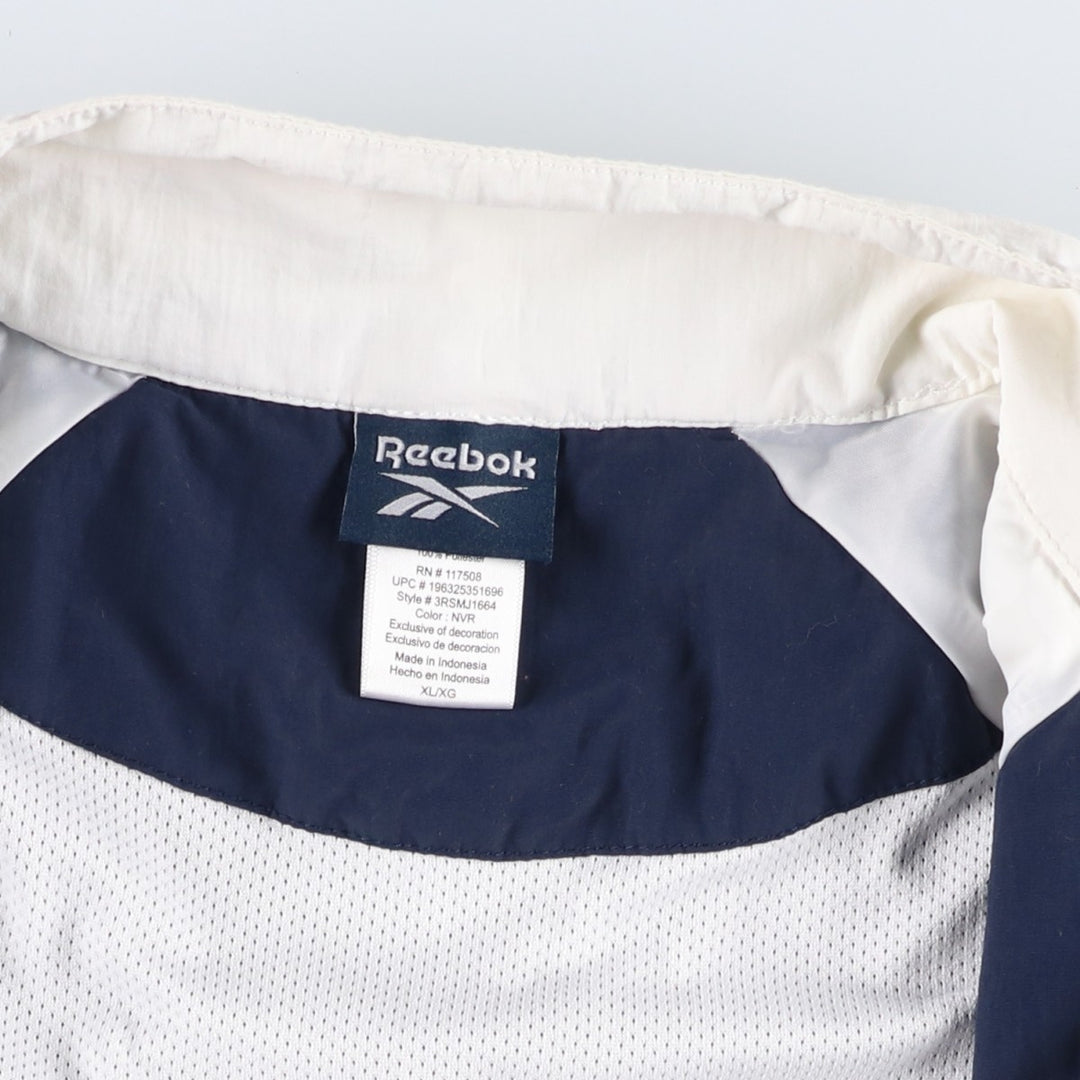 Reebok nylon jacket, men's size XL (approx.) Nylon navy blue type Vintage Second Hand
