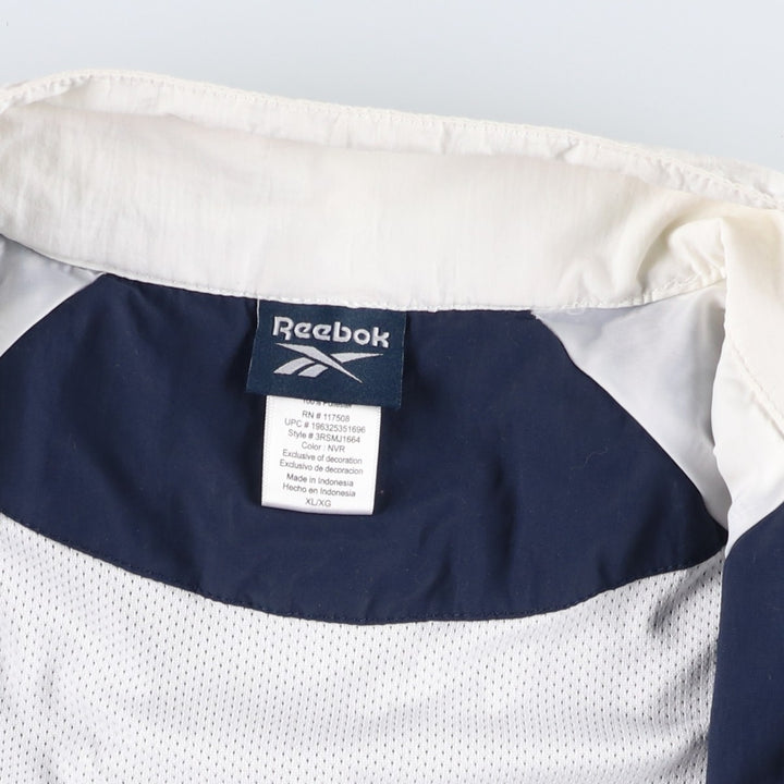 Reebok nylon jacket, men's size XL (approx.) Nylon navy blue type Vintage Second Hand