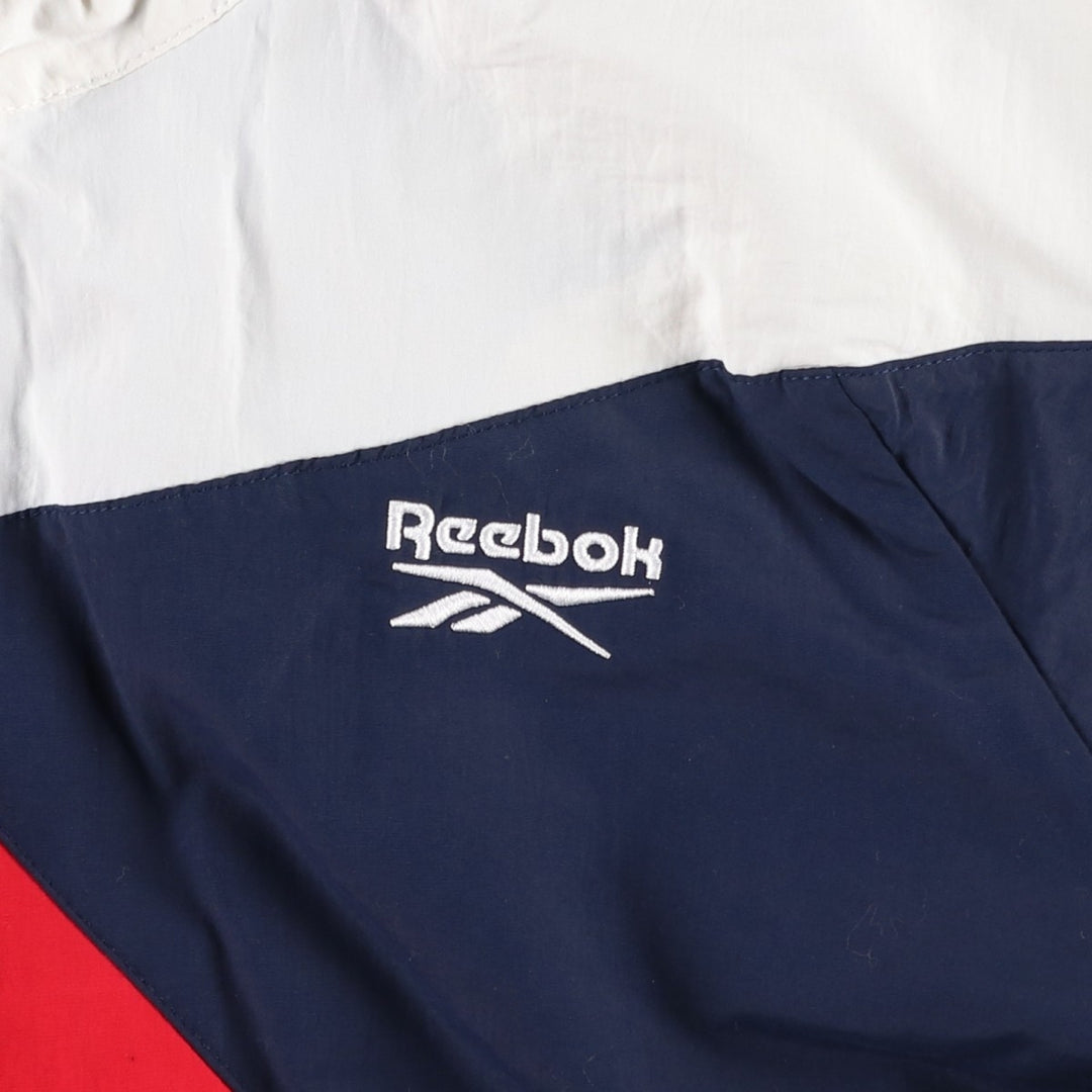 Reebok nylon jacket, men's size XL (approx.) Nylon navy blue type Vintage Second Hand