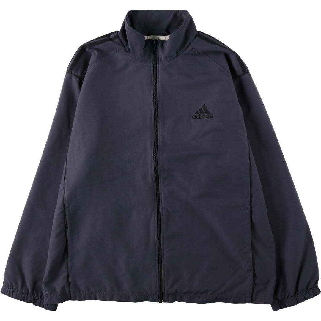 00'S adidas windbreaker, men's size L polyester Charcoal Vintage Second Hand
