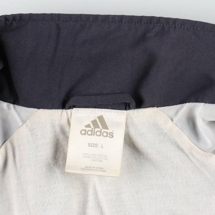 00'S adidas windbreaker, men's size L polyester Charcoal Vintage Second Hand