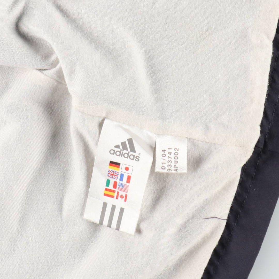 00'S adidas windbreaker, men's size L polyester Charcoal Vintage Second Hand