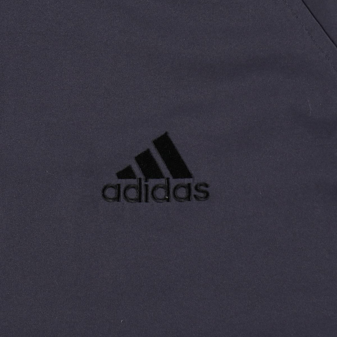 00'S adidas windbreaker, men's size L polyester Charcoal Vintage Second Hand