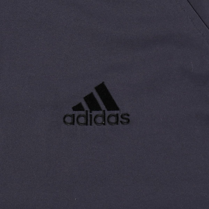 00'S adidas windbreaker, men's size L polyester Charcoal Vintage Second Hand