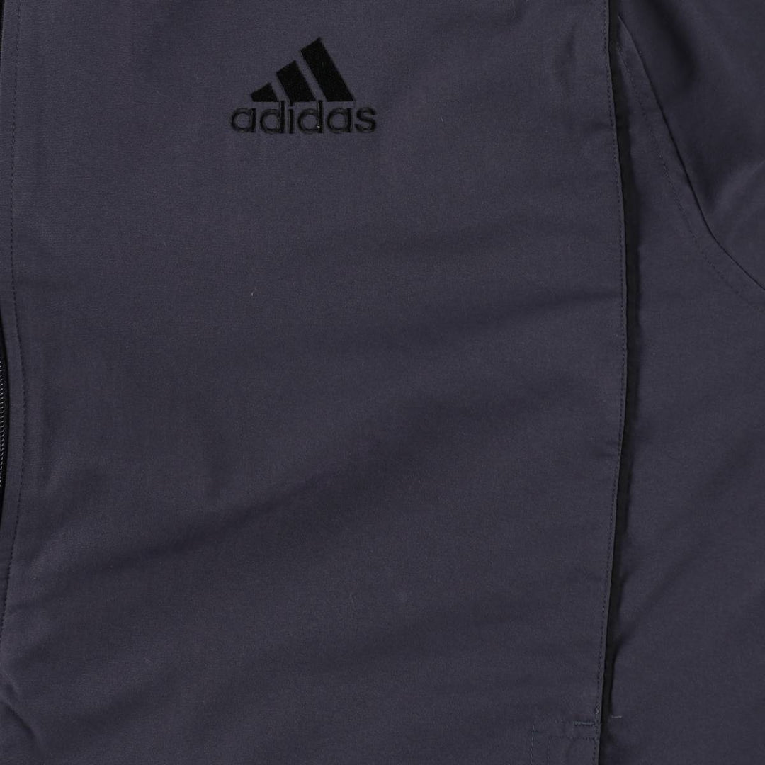 00'S adidas windbreaker, men's size L polyester Charcoal Vintage Second Hand
