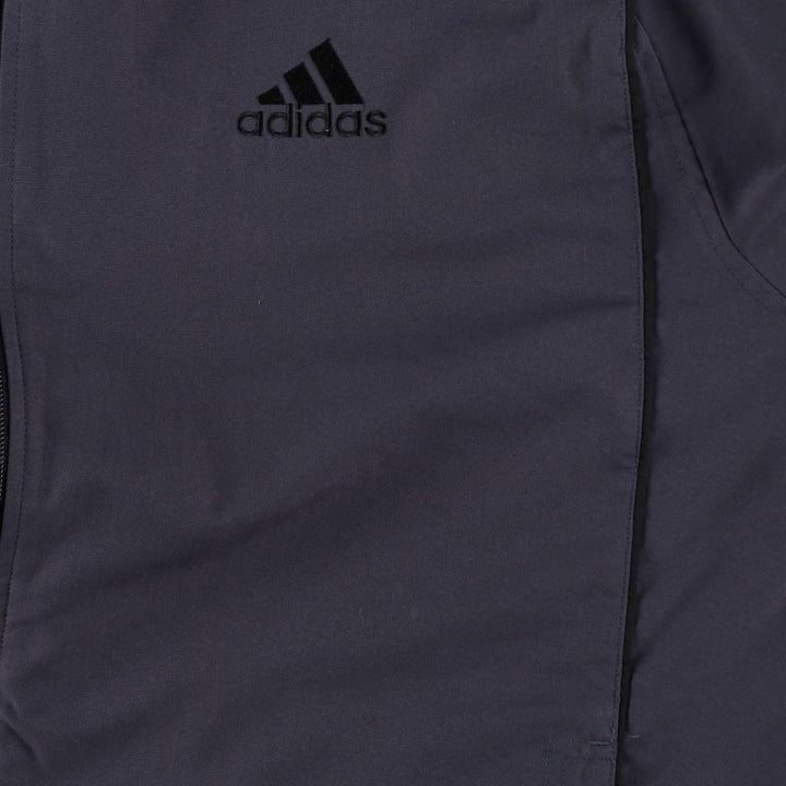 00'S adidas windbreaker, men's size L polyester Charcoal Vintage Second Hand
