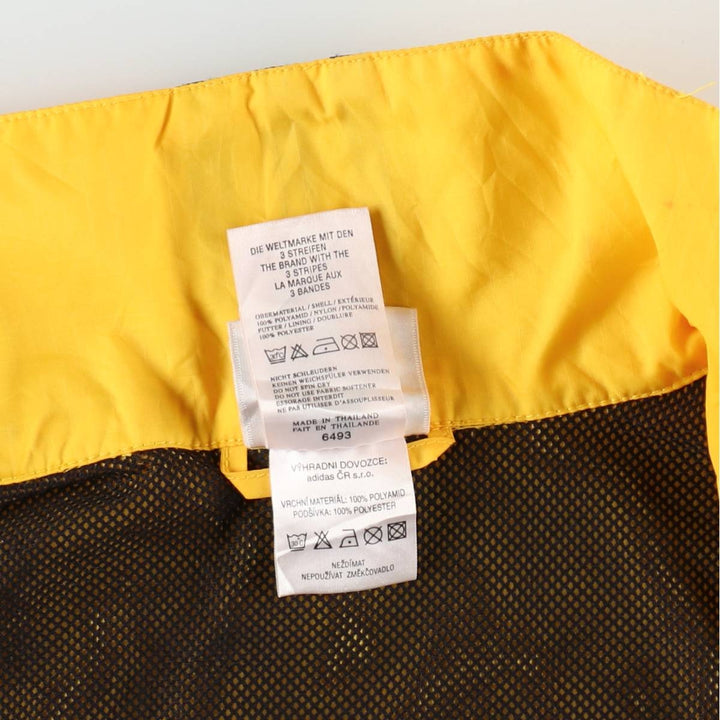 90s-00'S Adidas ripstop nylon jacket, men's size M equivalent, vintage. polyamide yellow type Vintage Second Hand