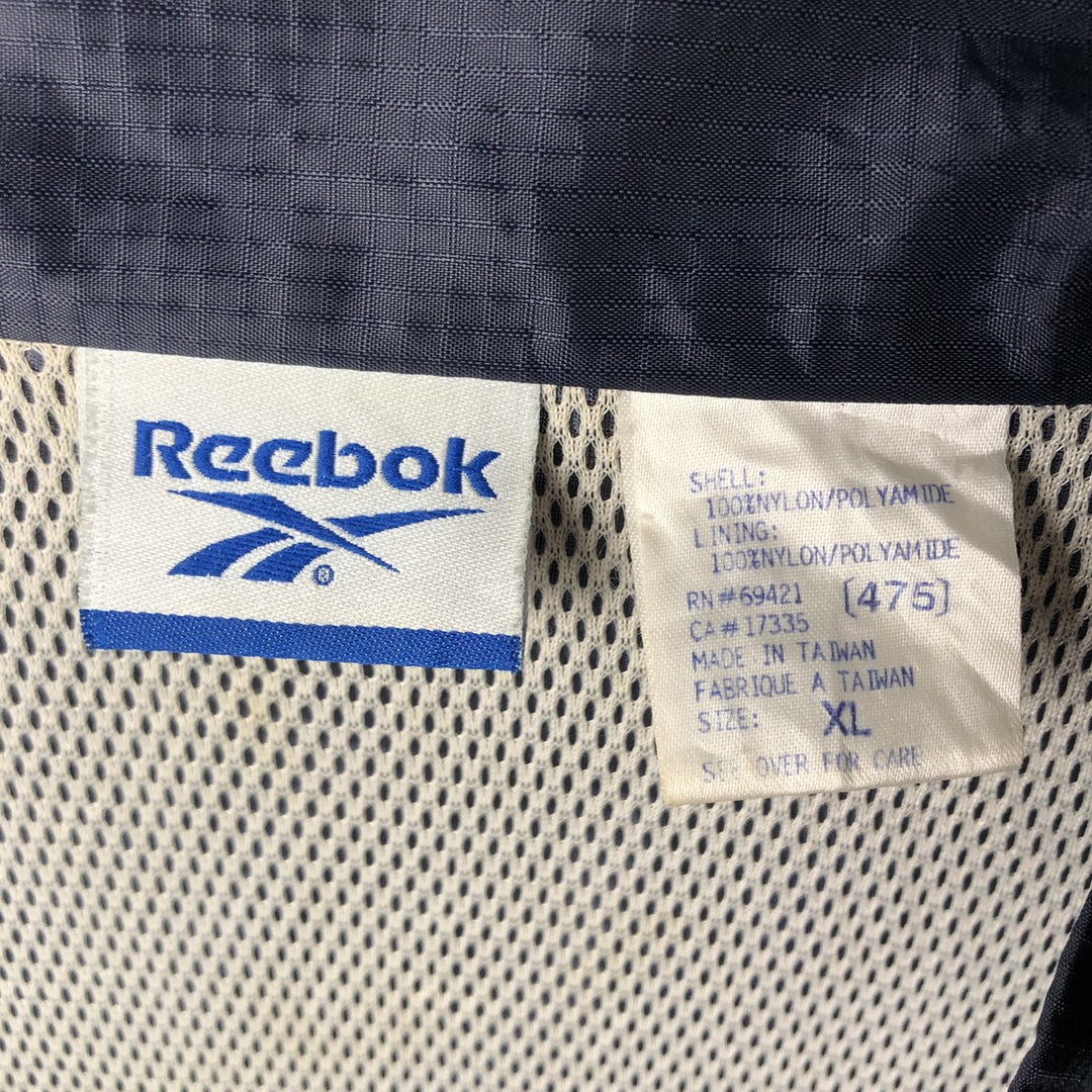 2000'S Reebok Half-Zip Nylon Pullover, Men's Size XL (approx.) Nylon navy blue type Vintage Second Hand