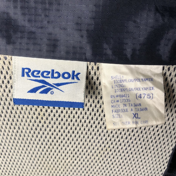 2000'S Reebok Half-Zip Nylon Pullover, Men's Size XL (approx.) Nylon navy blue type Vintage Second Hand