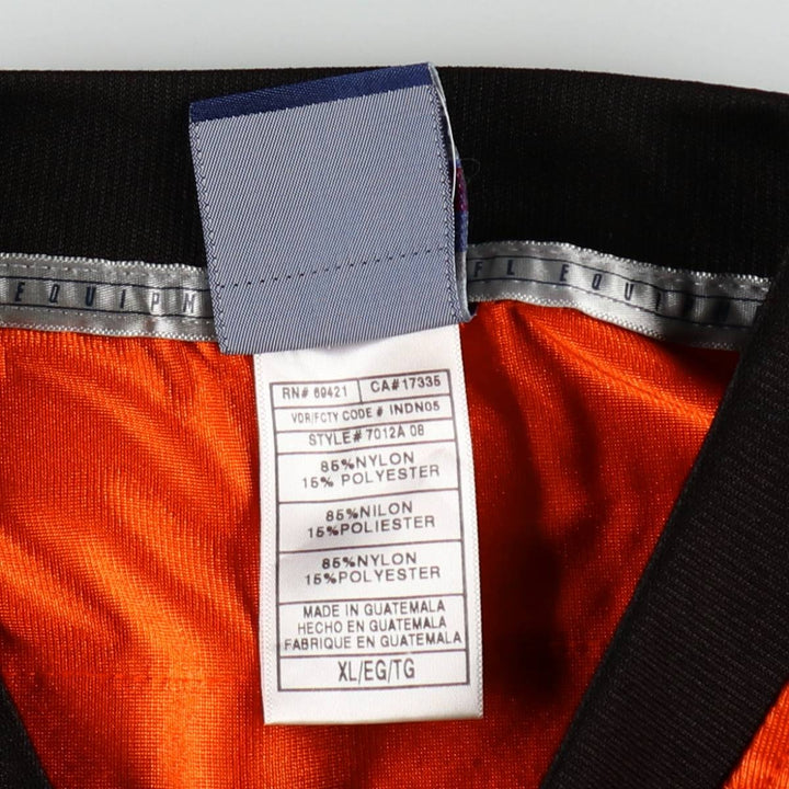 Reebok NFL Cincinnati Bengals Mesh V-Neck Football 3/4 Sleeve T-Shirt (Men's Size XL) Nylon orange type Vintage Second Hand