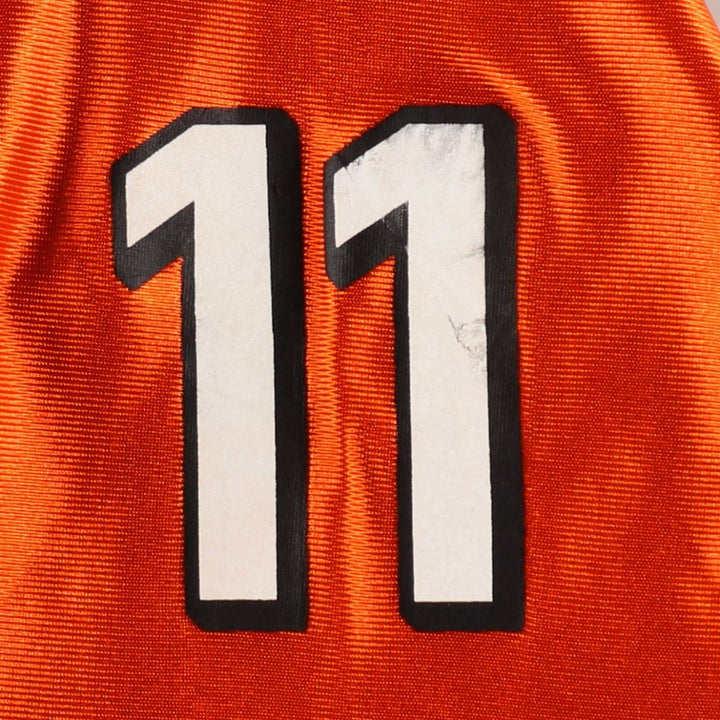 Reebok NFL Cincinnati Bengals Mesh V-Neck Football 3/4 Sleeve T-Shirt (Men's Size XL) Nylon orange type Vintage Second Hand