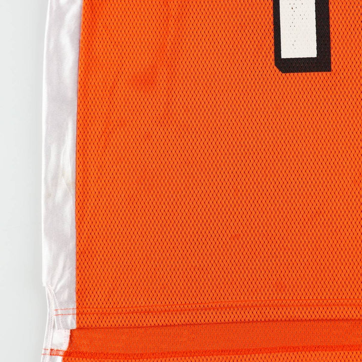 Reebok NFL Cincinnati Bengals Mesh V-Neck Football 3/4 Sleeve T-Shirt (Men's Size XL) Nylon orange type Vintage Second Hand