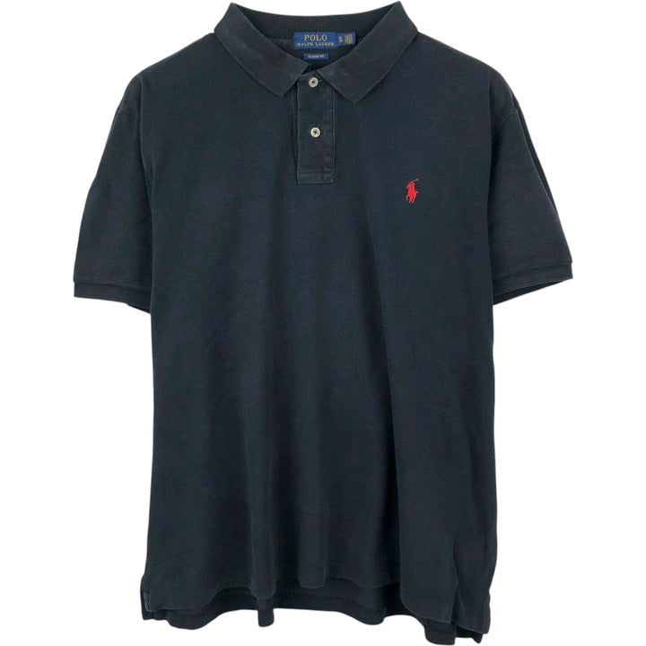 Ralph Lauren POLO RALPH LAUREN CLASSIC FIT short sleeve polo shirt men's XL equivalent cotton black type Vintage Second Hand