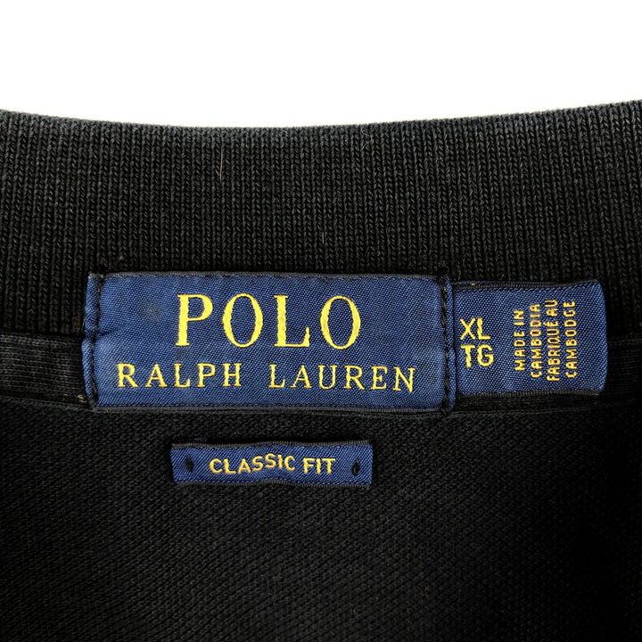 Ralph Lauren POLO RALPH LAUREN CLASSIC FIT short sleeve polo shirt men's XL equivalent cotton black type Vintage Second Hand