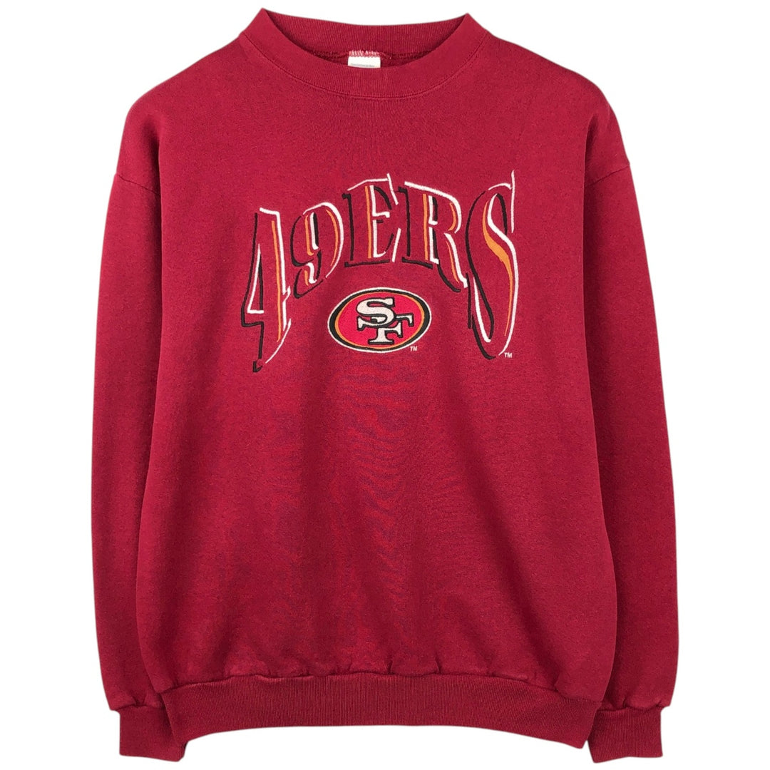 90'S Logo Seven NFL San Francisco 49ers Sweatshirt, Made in USA, Men's Size M (approx.) cotton red type Vintage Second Hand