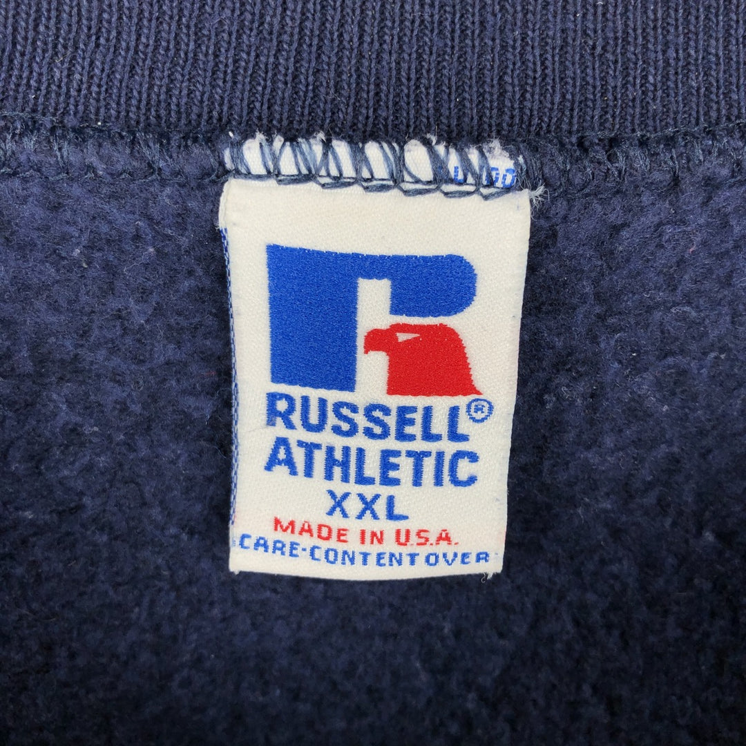 90'S Russell NFL Dallas Cowboys sweatshirt, made in USA, men's size XXL equivalent. cotton navy blue type Vintage Second Hand