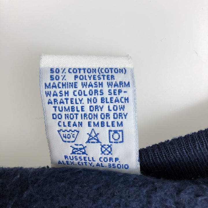 90'S Russell NFL Dallas Cowboys sweatshirt, made in USA, men's size XXL equivalent. cotton navy blue type Vintage Second Hand
