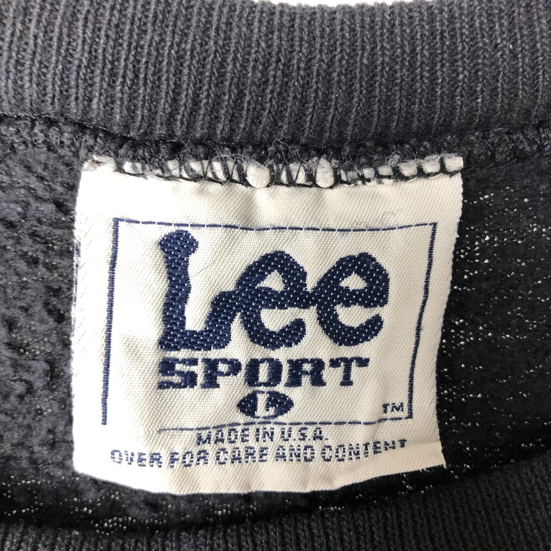 90'S Lee SPORT NFL Pittsburgh Steelers Logo Sweatshirt, Made in USA, Men's Size L (approx.), Vintage unclear black type Vintage Second Hand