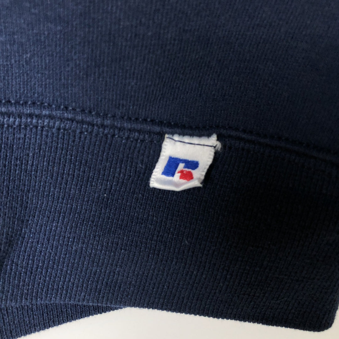 90'S Russell Athletic College Character Sweatshirt, Made in USA, Men's Size L (Equivalent), Vintage cotton navy blue type Vintage Second Hand