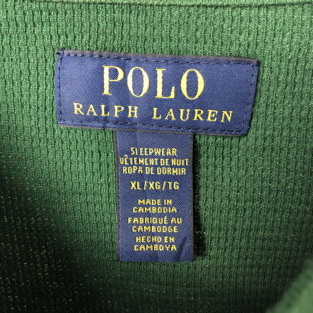 Ralph Lauren POLO RALPH LAUREN SLEEPWEAR Thermal Long T-shirt Honeycomb Men's XL cotton green type Vintage Second Hand