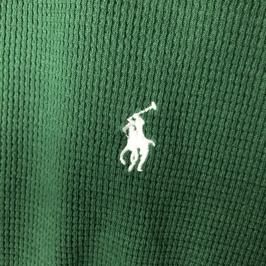 Ralph Lauren POLO RALPH LAUREN SLEEPWEAR Thermal Long T-shirt Honeycomb Men's XL cotton green type Vintage Second Hand