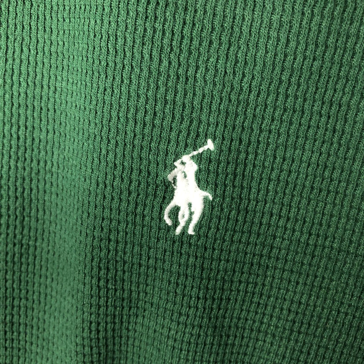 Ralph Lauren POLO RALPH LAUREN SLEEPWEAR Thermal Long T-shirt Honeycomb Men's XL cotton green type Vintage Second Hand