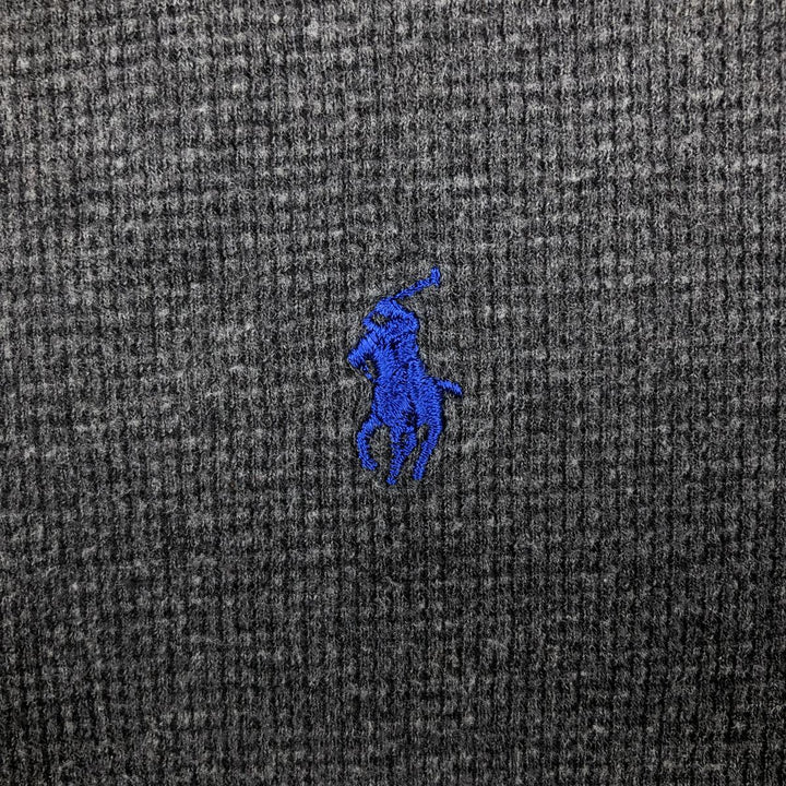 Ralph Lauren POLO RALPH LAUREN SLEEPWEAR Thermal Long T-shirt Waffle Men's M size cotton gray type Vintage Second Hand