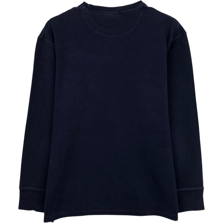 Ralph Lauren POLO RALPH LAUREN SLEEPWEAR Thermal Long T-shirt Waffle Men's L size cotton navy blue type Vintage Second Hand