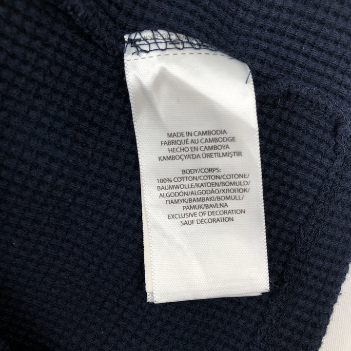 Ralph Lauren POLO RALPH LAUREN Thermal Long T-shirt Waffle Men's M size cotton navy blue type Vintage Second Hand