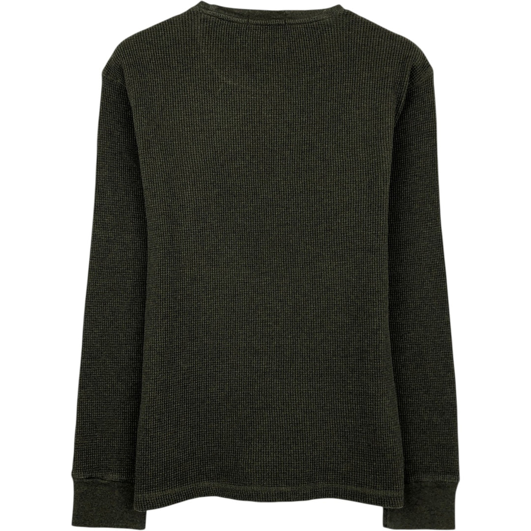 Ralph Lauren POLO RALPH LAUREN Thermal Ron T Waffle Men's L size cotton Khaki type Vintage Second Hand