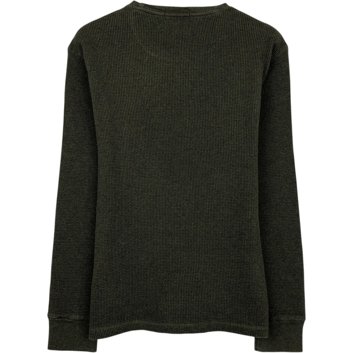 Ralph Lauren POLO RALPH LAUREN Thermal Ron T Waffle Men's L size cotton Khaki type Vintage Second Hand