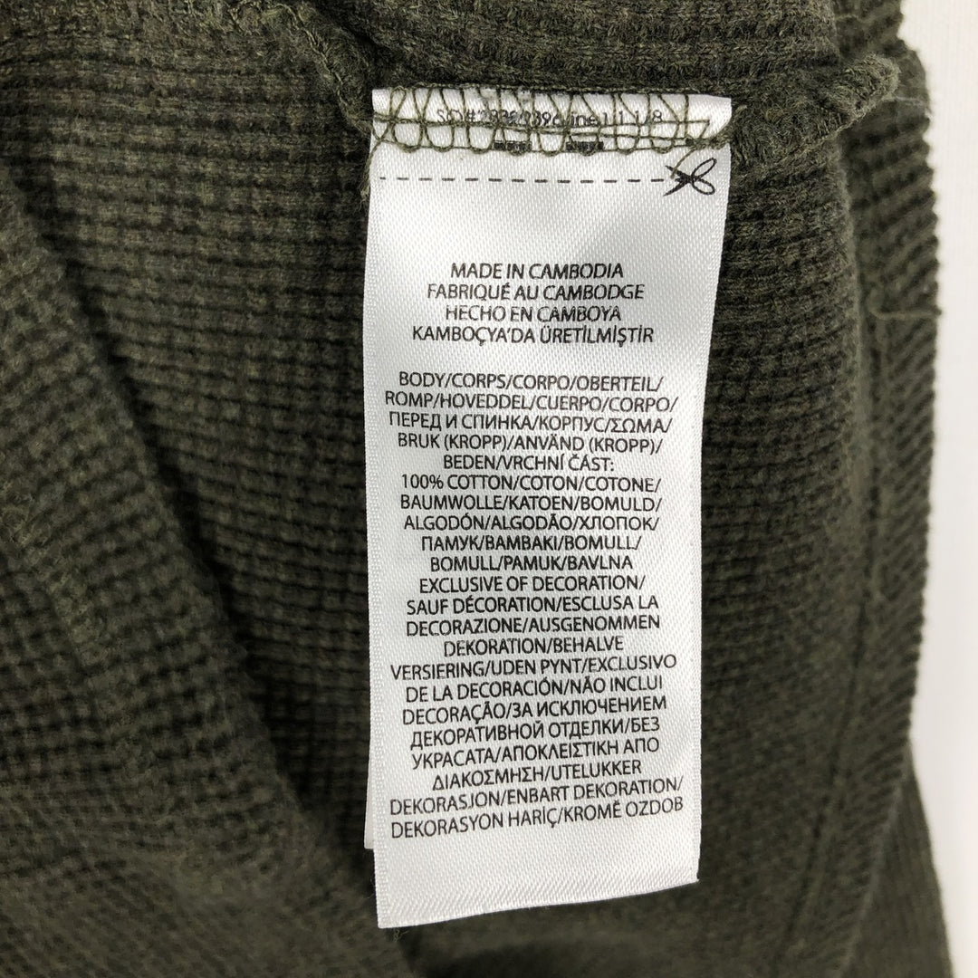 Ralph Lauren POLO RALPH LAUREN Thermal Ron T Waffle Men's L size cotton Khaki type Vintage Second Hand