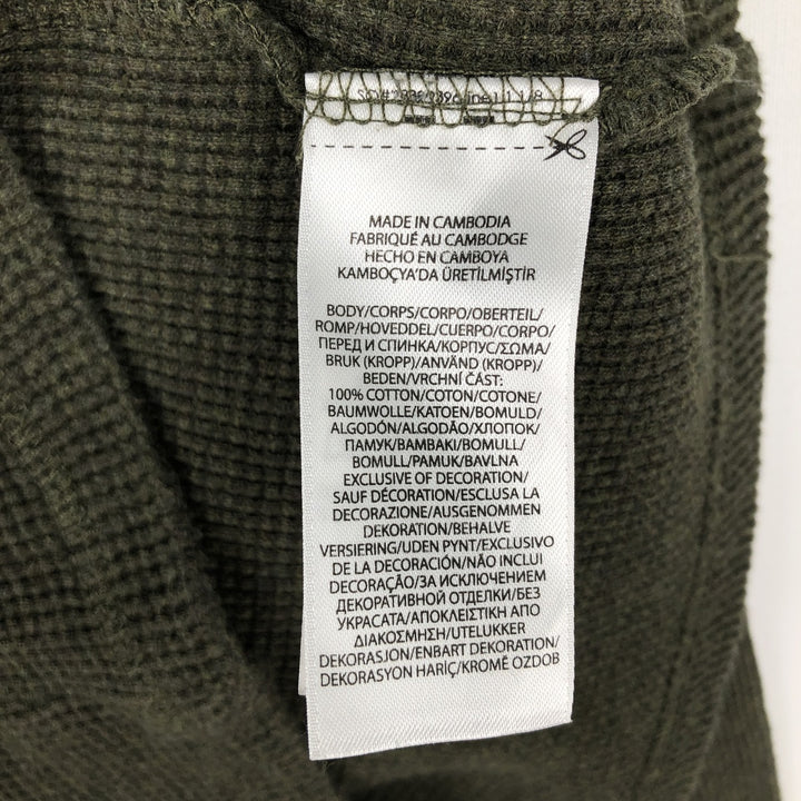 Ralph Lauren POLO RALPH LAUREN Thermal Ron T Waffle Men's L size cotton Khaki type Vintage Second Hand