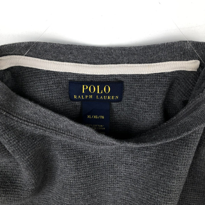 Ralph Lauren POLO RALPH LAUREN Thermal Long T-Shirt Men's XL cotton gray type Vintage Second Hand