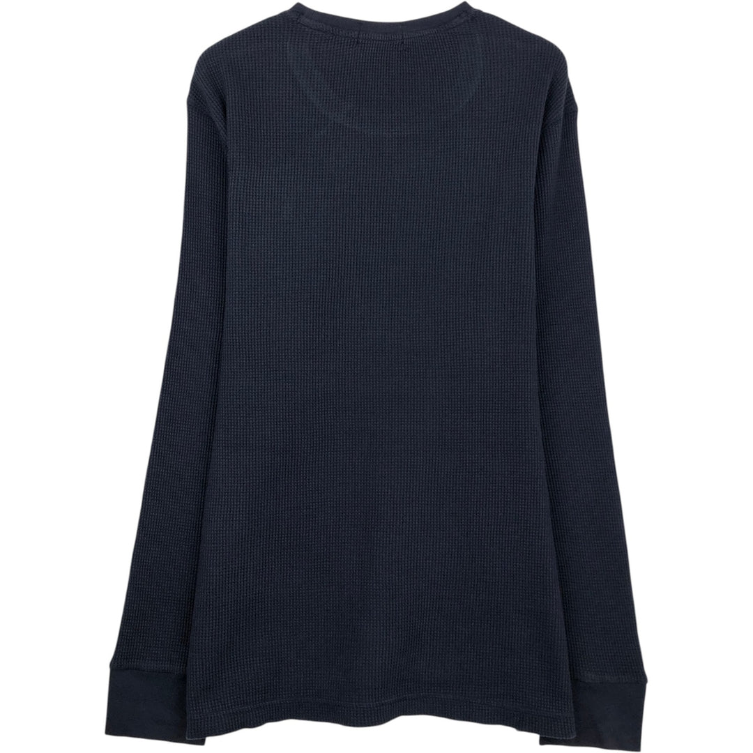 Ralph Lauren POLO RALPH LAUREN Thermal Long T-shirt Waffle Men's XL cotton navy blue type Vintage Second Hand
