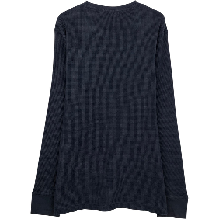 Ralph Lauren POLO RALPH LAUREN Thermal Long T-shirt Waffle Men's XL cotton navy blue type Vintage Second Hand