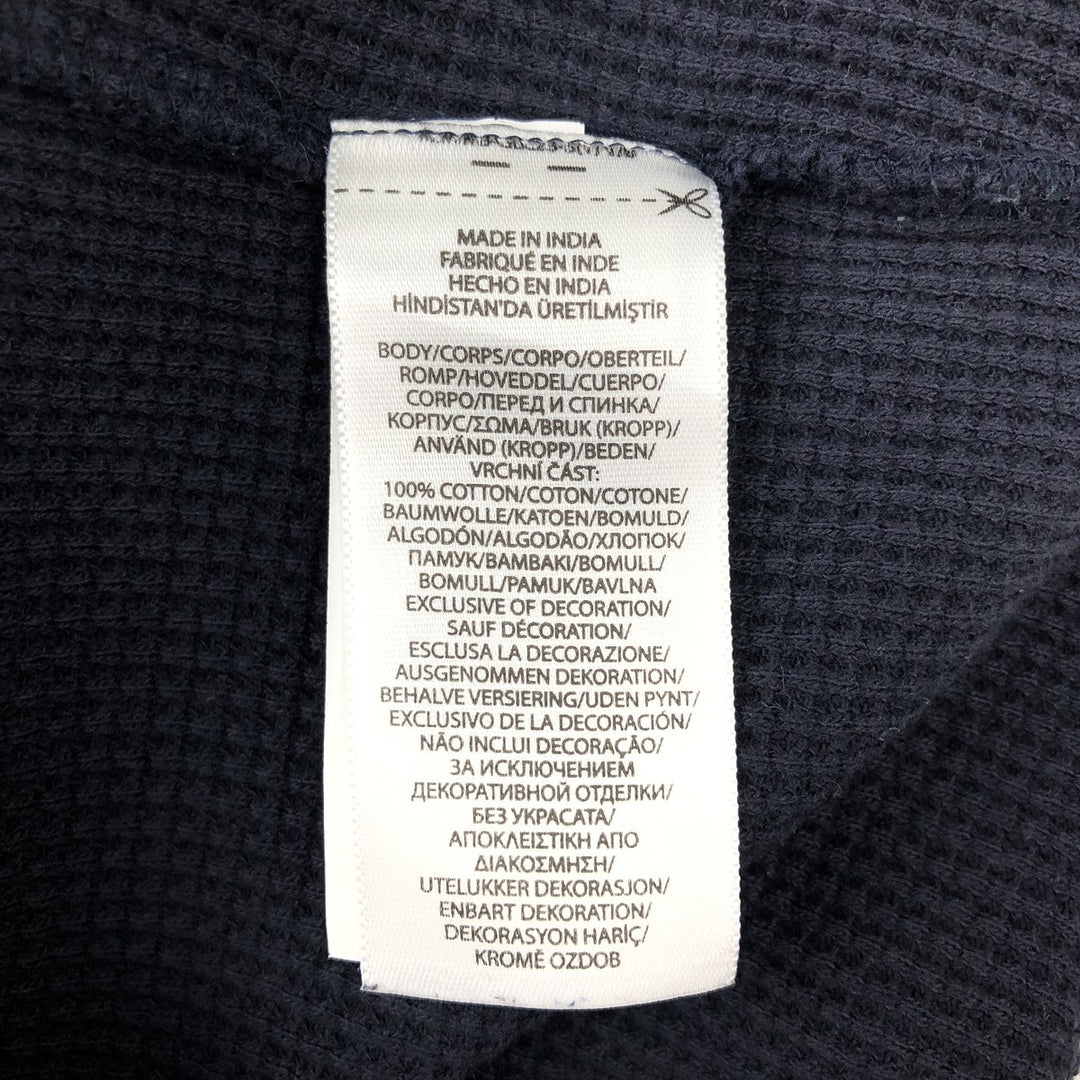 Ralph Lauren POLO RALPH LAUREN Thermal Long T-shirt Waffle Men's XL cotton navy blue type Vintage Second Hand