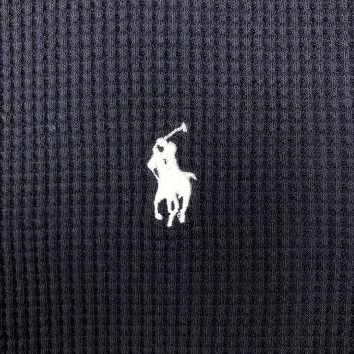 Ralph Lauren POLO RALPH LAUREN Thermal Long T-shirt Waffle Men's XL cotton navy blue type Vintage Second Hand
