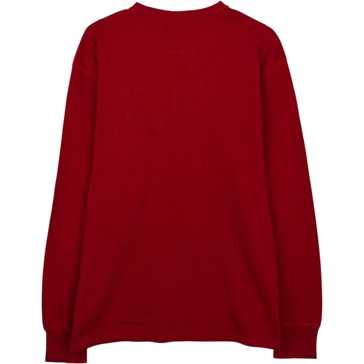 Ralph Lauren POLO RALPH LAUREN SLEEPWEAR Thermal Long T-shirt Honeycomb Men's L size cotton red type Vintage Second Hand