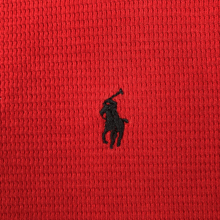 Ralph Lauren POLO RALPH LAUREN SLEEPWEAR Thermal Long T-shirt Honeycomb Men's L size cotton red type Vintage Second Hand