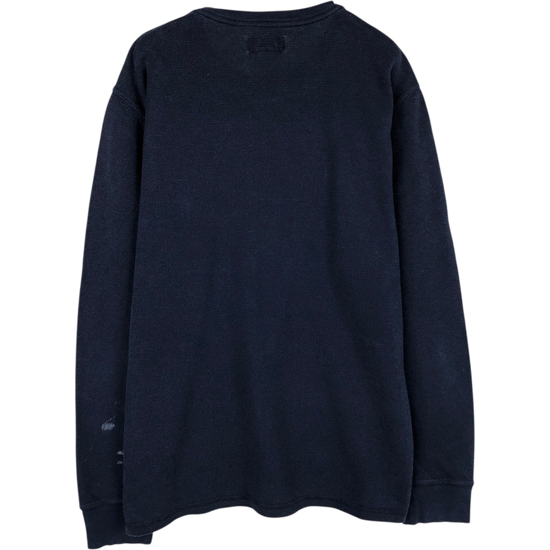 Ralph Lauren POLO RALPH LAUREN Thermal T-Shirt, Waffle, Men's Size Small unclear navy blue type Vintage Second Hand