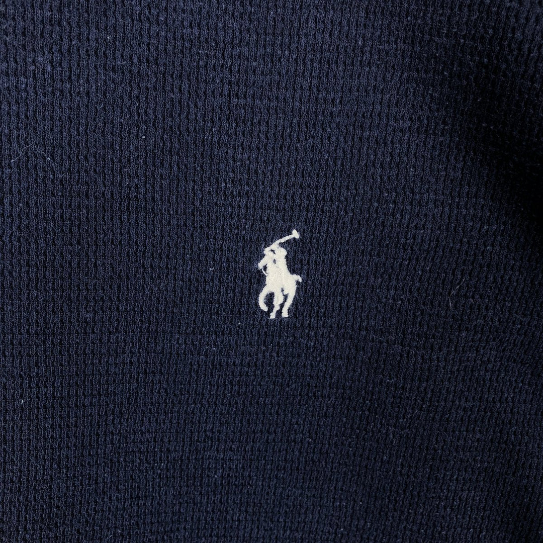 Ralph Lauren POLO RALPH LAUREN Thermal T-Shirt, Waffle, Men's Size Small unclear navy blue type Vintage Second Hand