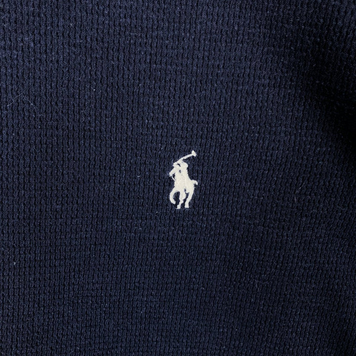Ralph Lauren POLO RALPH LAUREN Thermal T-Shirt, Waffle, Men's Size Small unclear navy blue type Vintage Second Hand