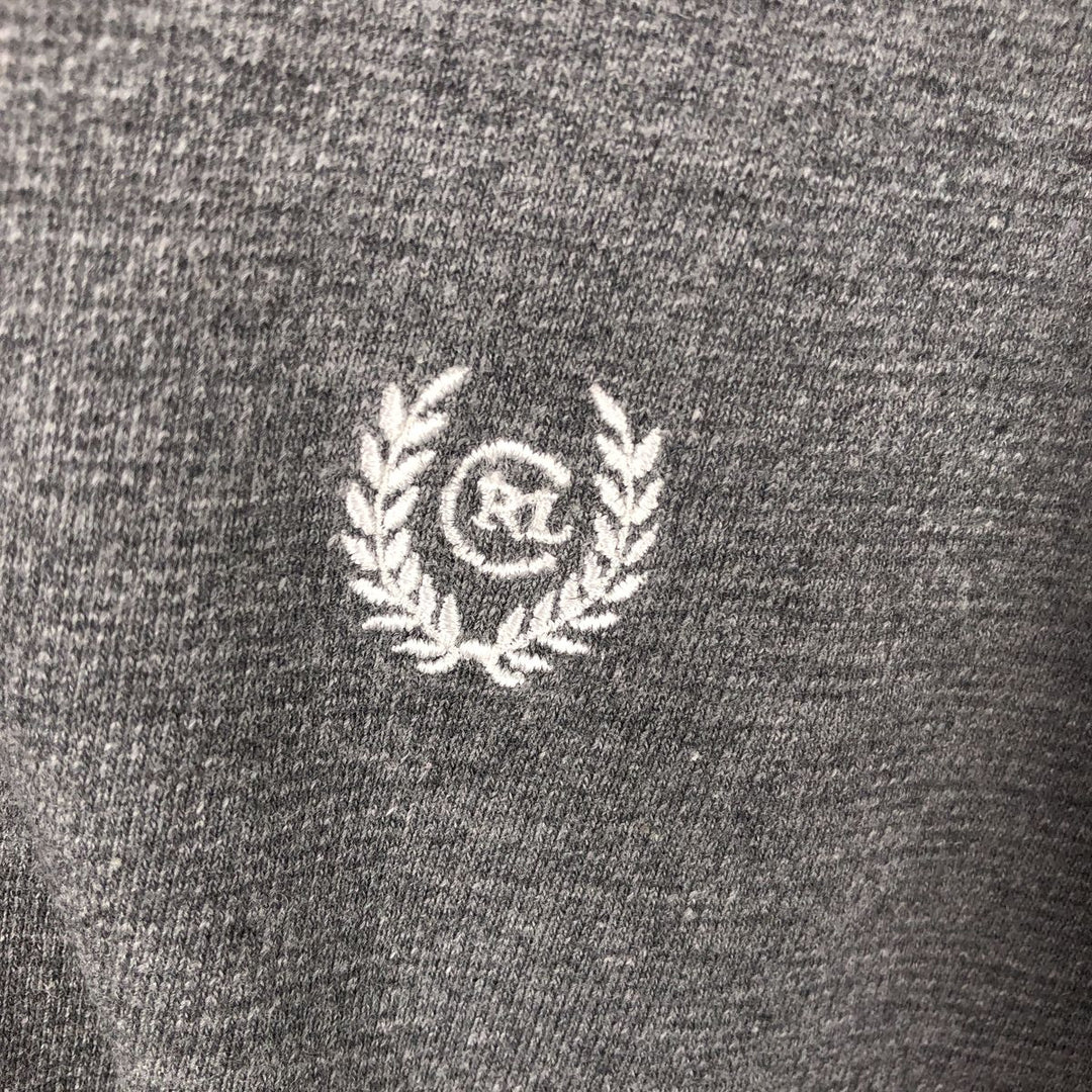 Ralph Lauren CHAPS Henley neck thermal long T-shirt, men's size L cotton gray type Vintage Second Hand