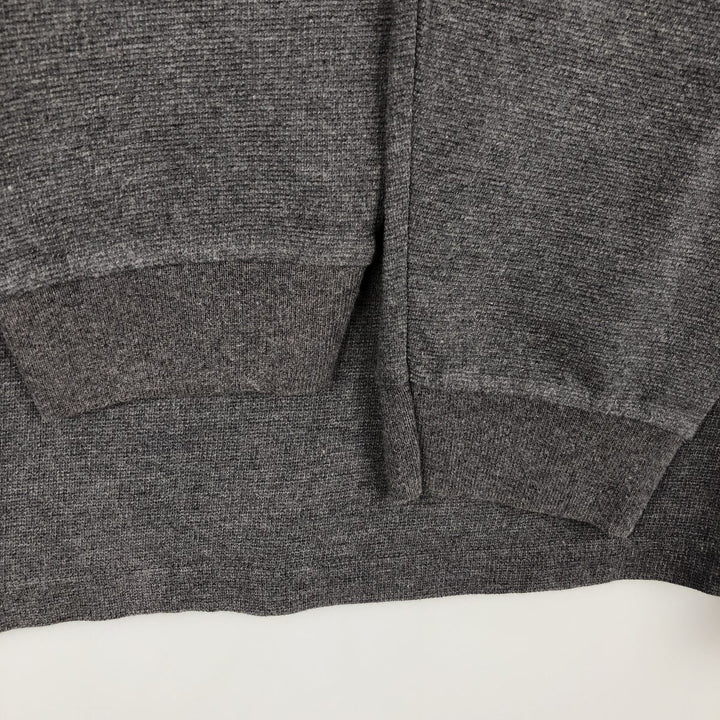 Ralph Lauren CHAPS Henley neck thermal long T-shirt, men's size L cotton gray type Vintage Second Hand