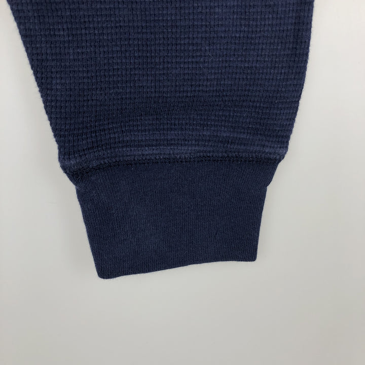 Ralph Lauren POLO RALPH LAUREN Thermal Long T-shirt Waffle Men's M size cotton navy blue type Vintage Second Hand