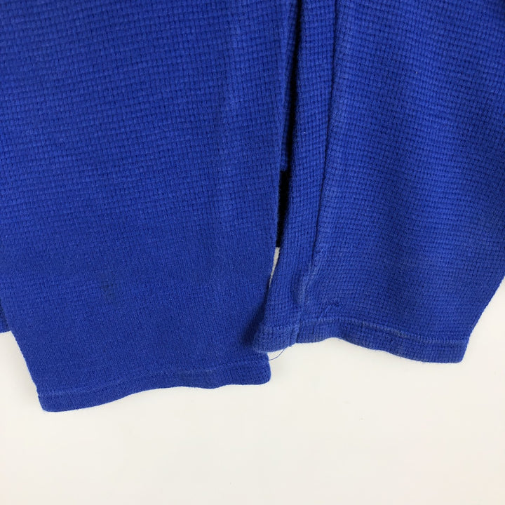 Ralph Lauren POLO RALPH LAUREN SLEEPWEAR Hooded Thermal Long-Sleeve T-Shirt, Men's Size L (approx.) cotton blue type Vintage Second Hand