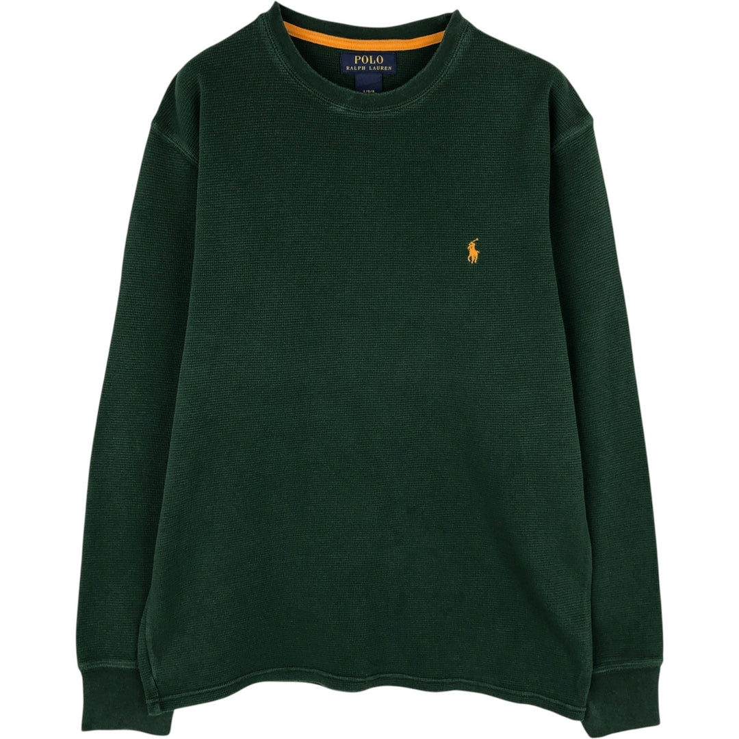 Ralph Lauren POLO RALPH LAUREN Thermal Long T-Shirt Men's Size L cotton green type Vintage Second Hand